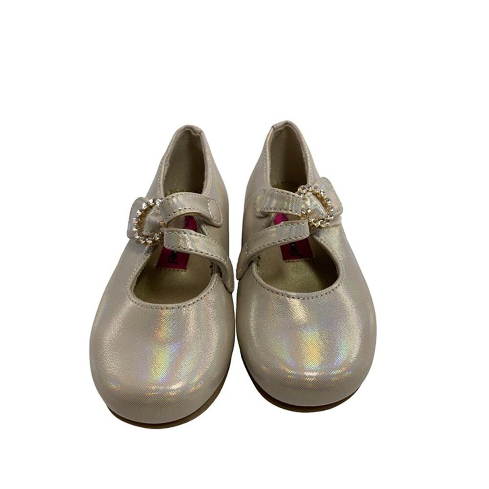 Rachel Shoes Girl Gold Lil Portia Mary Jane With Rhinestone Buckle Size 6